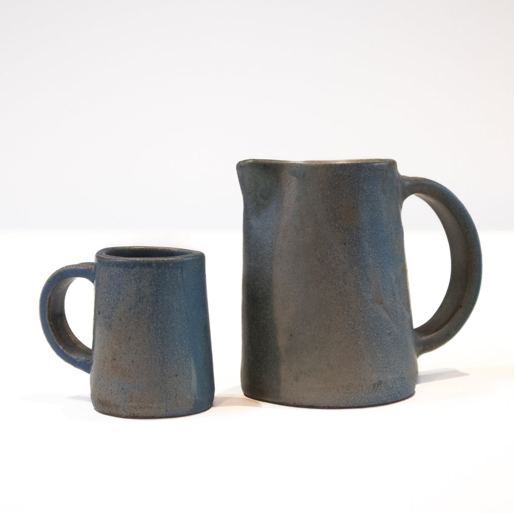 Set Jarrón + vasos cerámica gres