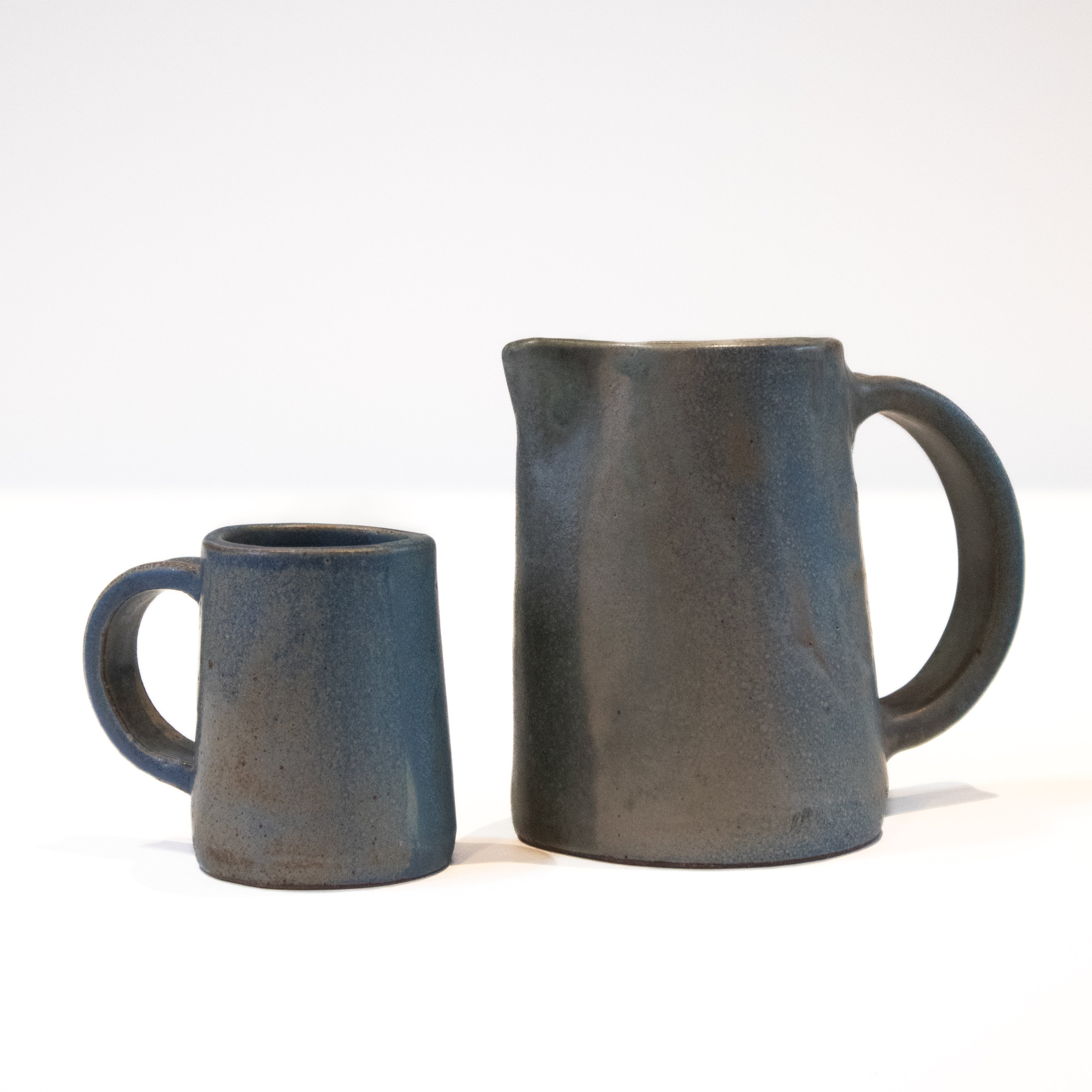 Set Jarrón + vasos cerámica gres