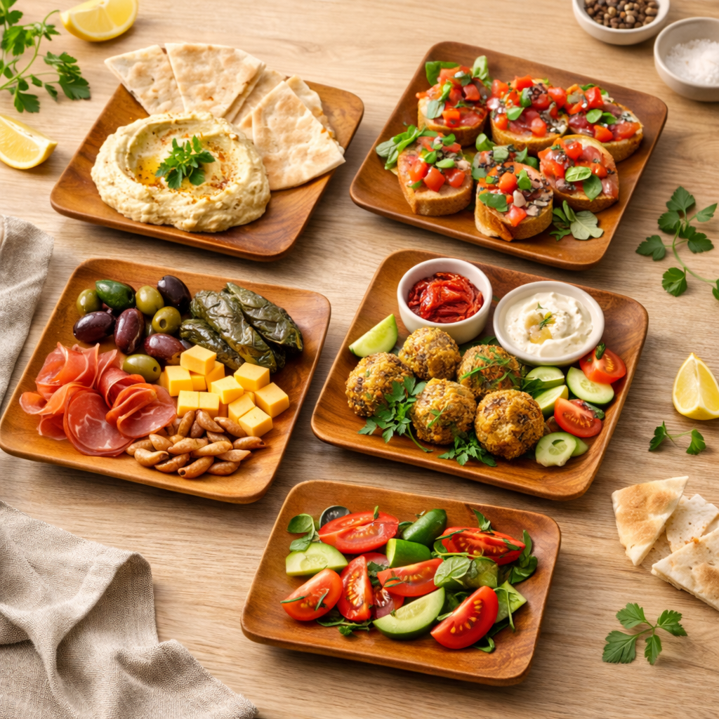 Set de platos de madera